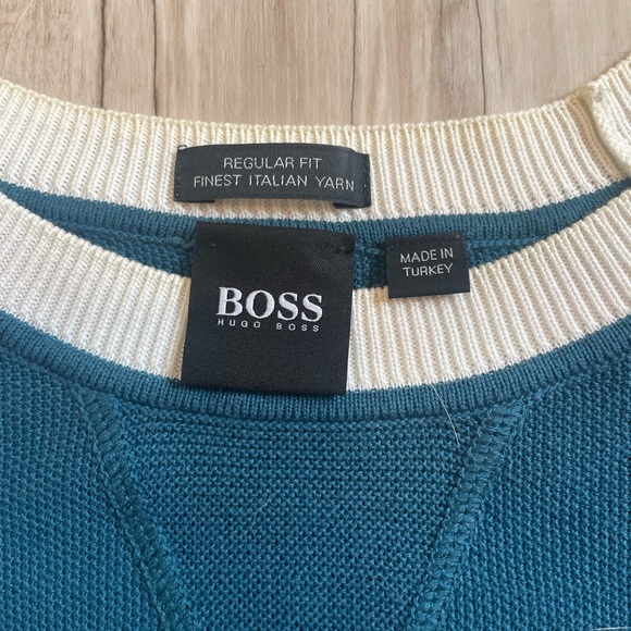 Hugo Boss Knit Sweater in Dark Teal - Picture 2 of 4